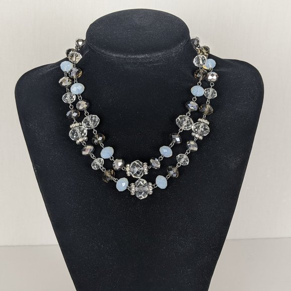 Trifari Scoop neck double strand shiny necklace‎ - Picture 1 of 11